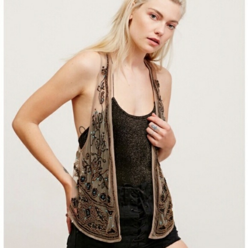 Ecote Beaded Vest 70's style